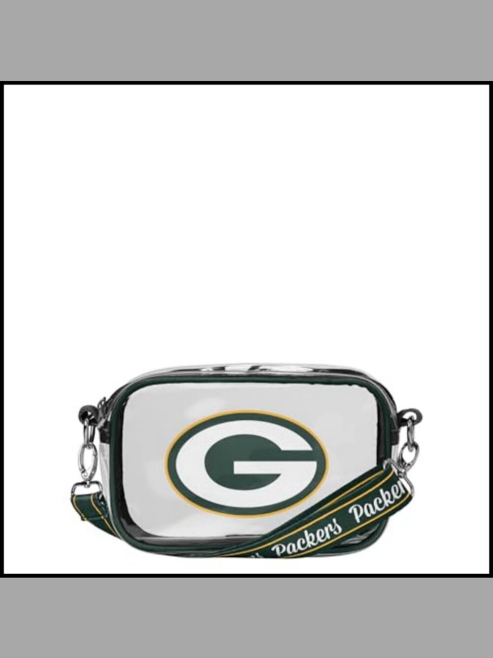 Clear Stadium Approved Crossbody Bag NFL Team Stripe Adjustable Strap